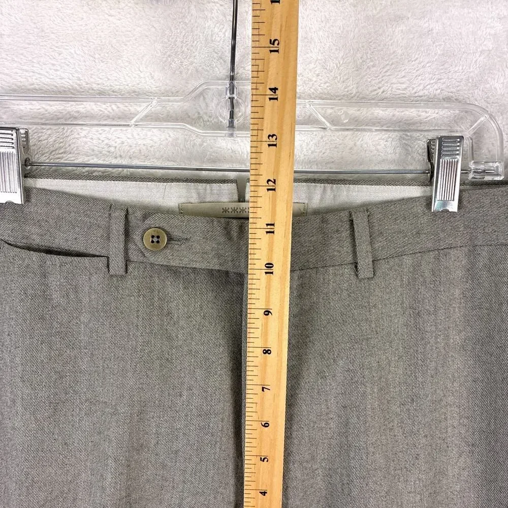 Ermenegildo Zegna Pants Mens 35 Gray Wool Trousers Luxury Preppy Old Money